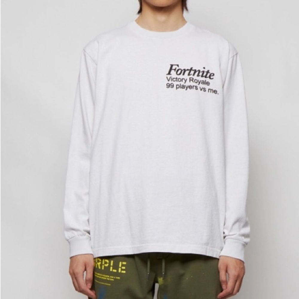 FORTNITE Victory Royale Long Sleeve Tee White And Black